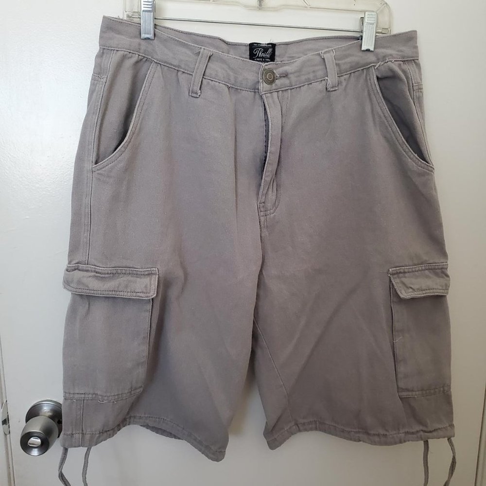 Mens gray cargo shorts 40